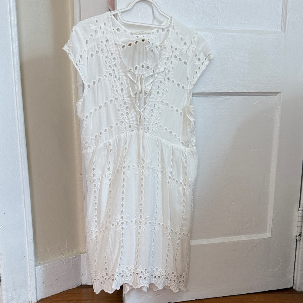Lovestitch White Eyelet Mini Dress
